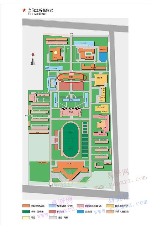 2017年北京第二外国语学院校园平面图